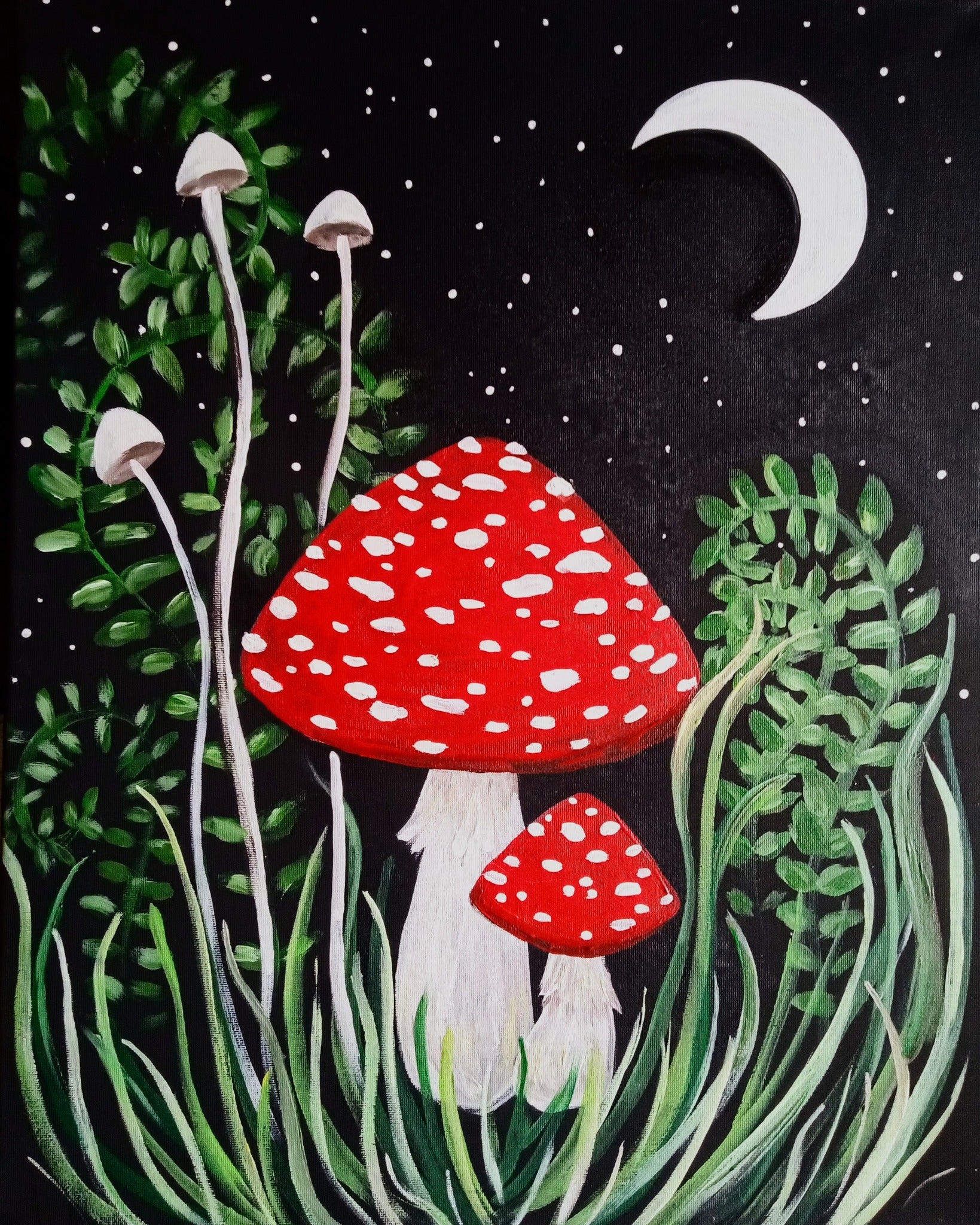 Paint & Sip: "Midnight Mushrooms", Oct. 15